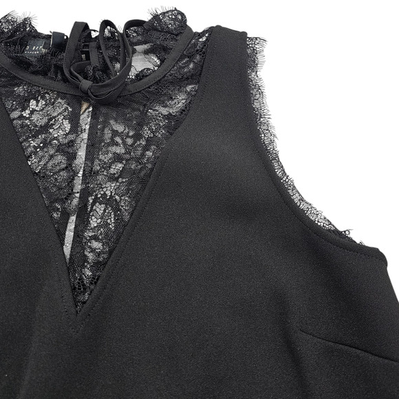 NWT Ted Baker Dress Womens 6 Ted Baker 2 Black Chharis Shift Sleeveless Stretch - Picture 10 of 16